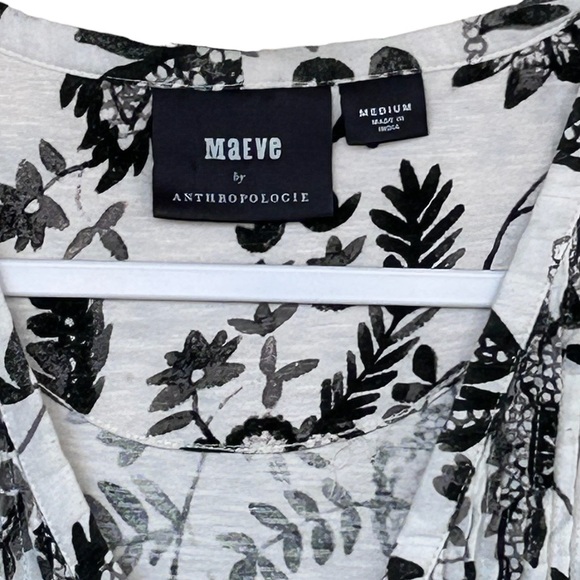 Anthropologyie Maeve Floral Print Button Up Sleeveless Shirt Size M - Picture 3 of 4